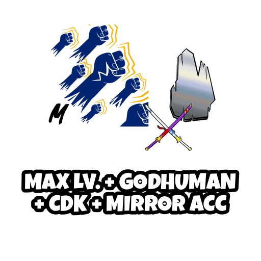 Max Lv. + Godhuman + CDK + Mirror ACC — Blox Fruits item delivered by PetMart