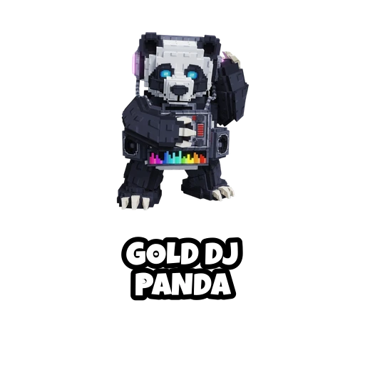 Gold DJ Panda (Glitched) — Steal a Brainrot item delivered by PetMart